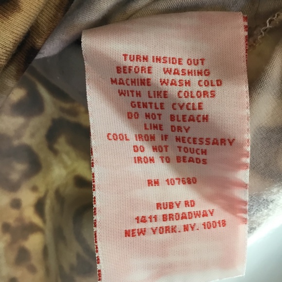 Leopard Top, Large With Sequins, Ruby Rd. - Picture 5 of 5